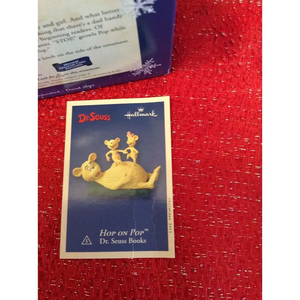 Hop on Pop Dr. Seuss Hallmark Ornament Windup Collectors